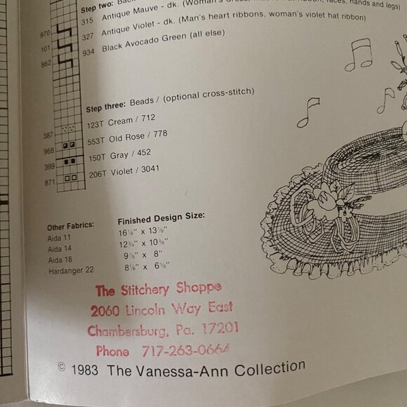 Vanessa-Ann Collection Cross-Stitch Booklet Linen Symphony Sampler Jewelry Bag - Picture 5 of 5